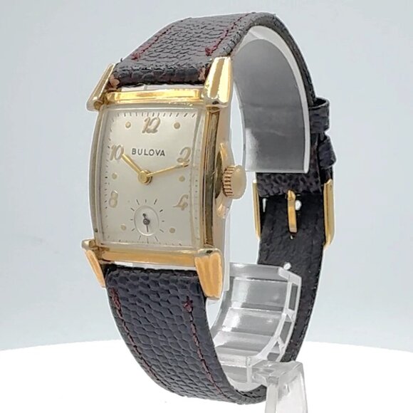Vintage Accessories - Vintage 1952 Bulova Ardsley Men's Mechanical Wristwatch 10BT USA 10k RGP & Steel